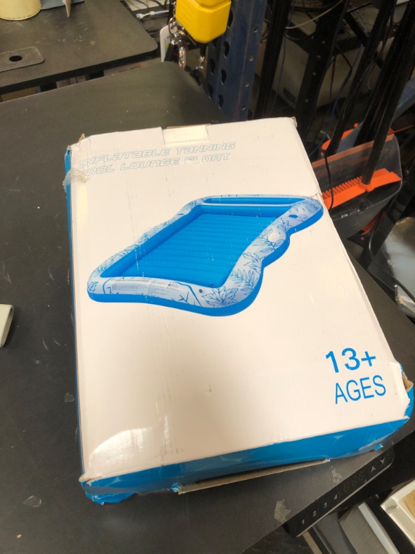 Photo 1 of Inflatable Adult Pool Lounger Float - BAIAI Large Beach Sun Tanning Floaty Raft Sunbathing Water Lounge Floaties Tub with Drink Holder - Blow Up River & Lake Suntan Floating Swimming Mattress Mat