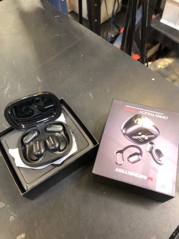 Photo 1 of Monster Open Ear Headphones Touch Screen Earbuds, Open Touch Pro 100 Wireless Earbuds Support TF Card, Bluetooth Earbuds with ENC Clear Talk, Multiple EQ Modes, Comfort Earhooks, IPX5, 30H Playback