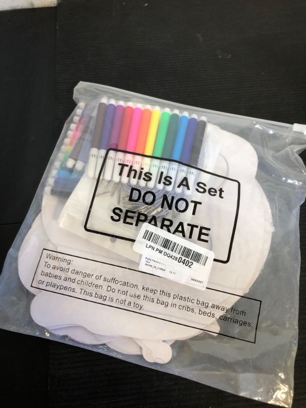 Photo 1 of Liliful 30 Set Purim Masks Color Your Own DIY Kit Purim Day Characters Jewish Holiday Costume Gifts for Fun Home Activity Party Favor