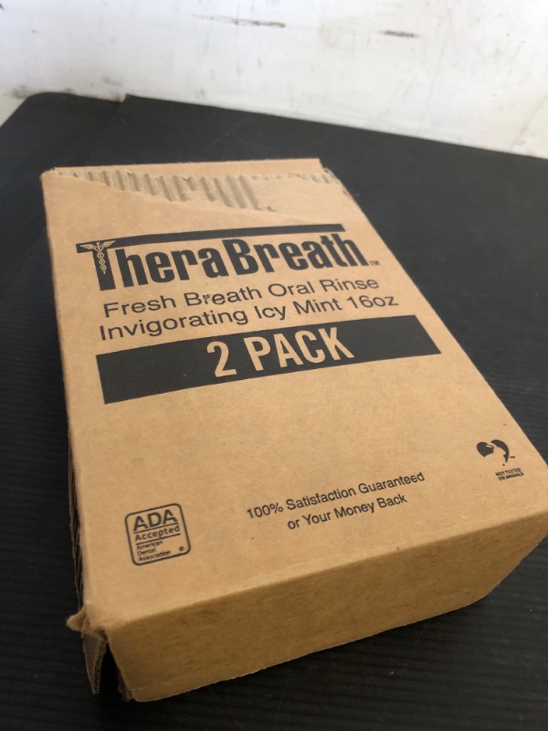 Photo 1 of TheraBreath Fresh Breath Mouthwash, Icy Mint Flavor, Alcohol-Free, 16 Fl Oz (Pack of 2)