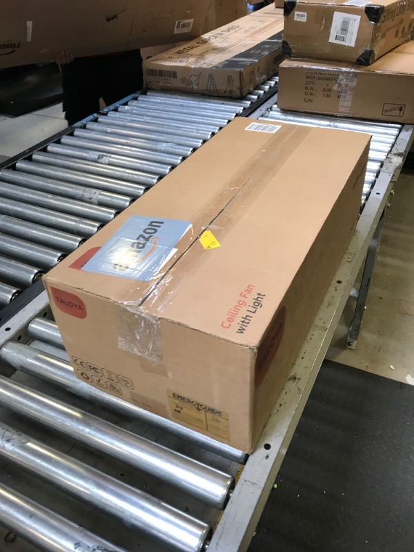 Photo 1 of TALOYA 52 Inch Ceiling Fan with Led Light Remote Control Flush Mount Low Profile for Bedroom Farmhouse Patio Outdoor Living Room Kitchen Dining Room,DC Motor,Reversible,Black