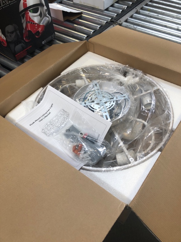 Photo 1 of LEDIARY 20 Inch Caged Ceiling Fans with Lights, White Flush Mount Ceiling Fan with Remote, Low Profile Bladeless Ceiling Fan Light Fixture for Bedroom, Kitchen, Dining Room-White Gold Color