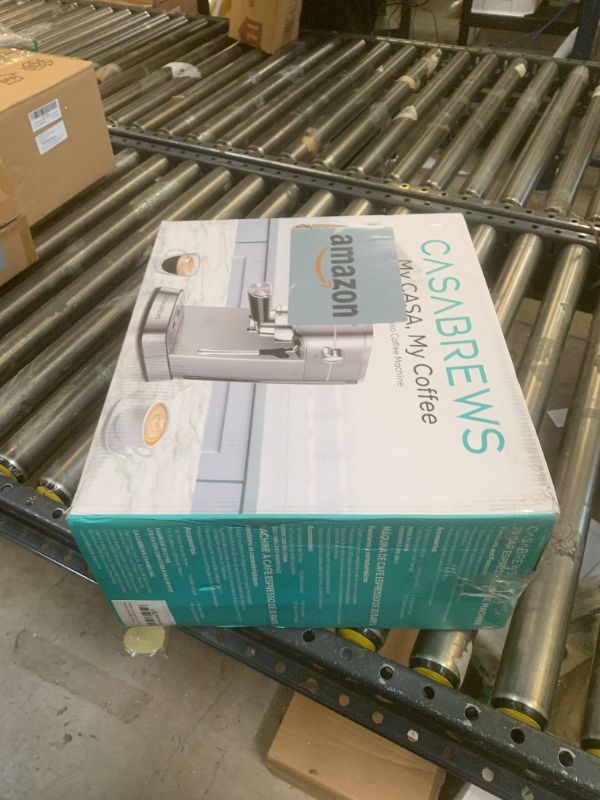 Photo 1 of CASABREWS Espresso Machine 20 Bar, Compact Espresso Maker with Steam Milk Frother, Stainless Steel Coffee Machine with 34oz Removable Water Tank for Cappuccino, Latte, Silver