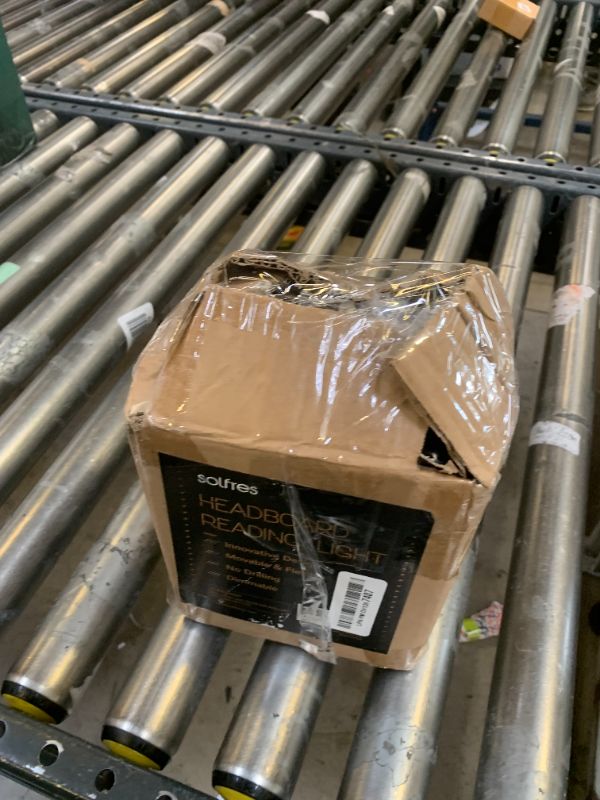 Photo 1 of Solfres Innovative Design Headboard Reading Light. No Drilling Golden Book Light for Bedtime Reading. Dimmable LED Book Reading Lamp with Bulb. Movable & Flexible, Black