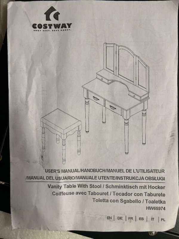 Photo 1 of  vanity table- black 