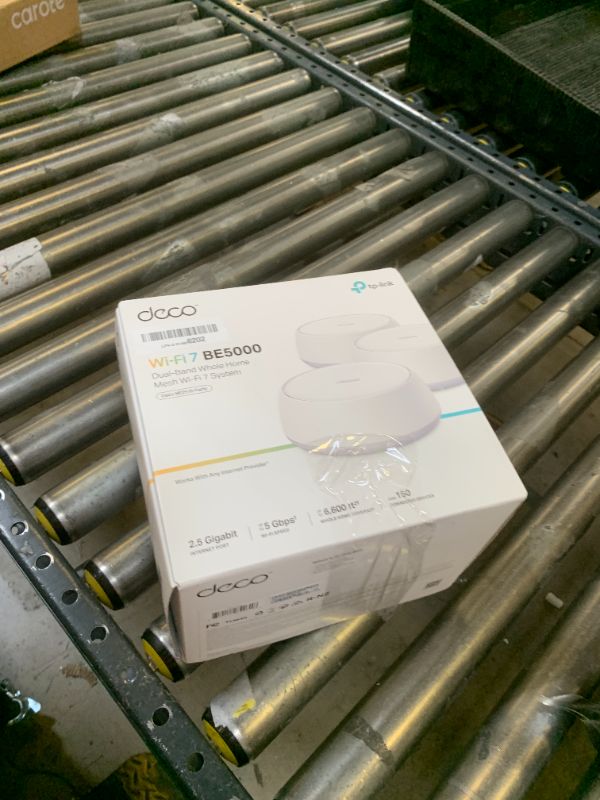 Photo 7 of TP-Link Dual-Band BE5000 WiFi 7 Mesh Wi-Fi System (Deco BE25) | 4-Stream 5 Gbps | 240 Mhz Channels | Covers up to 6,600 Sq.Ft | 2X 2.5G Ports Wired Backhaul | VPN,MLO, AI-Roaming, HomeShield (3-Pack)