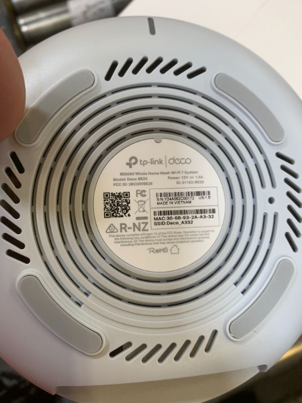 Photo 5 of TP-Link Dual-Band BE5000 WiFi 7 Mesh Wi-Fi System (Deco BE25) | 4-Stream 5 Gbps | 240 Mhz Channels | Covers up to 6,600 Sq.Ft | 2X 2.5G Ports Wired Backhaul | VPN,MLO, AI-Roaming, HomeShield (3-Pack)