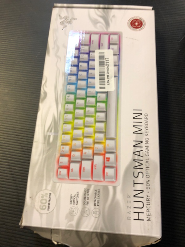 Photo 1 of Razer Huntsman Mini RGB Gaming Keyboard (Mercury, Linear Switch)