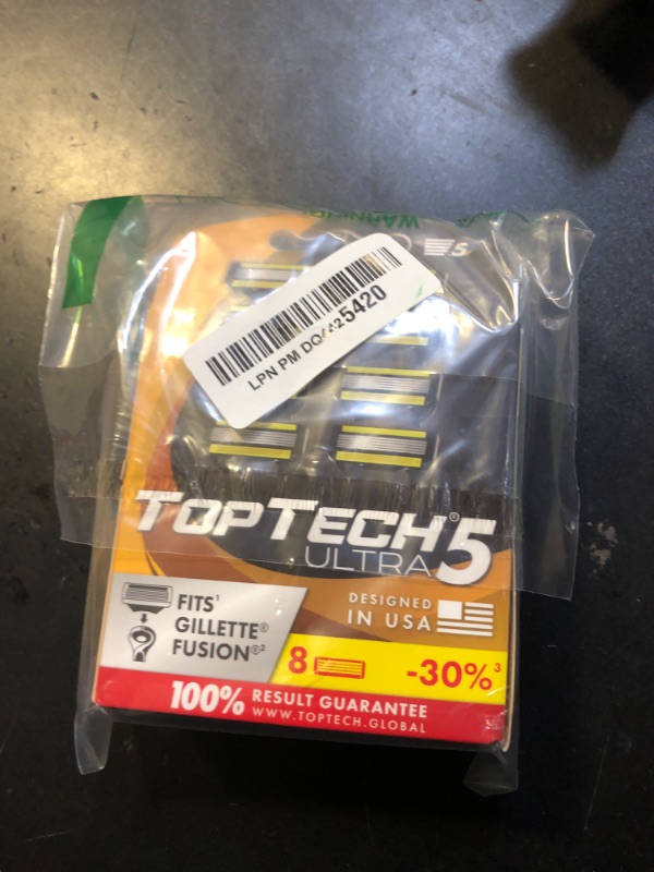Photo 1 of TopTech ULTRA 5 Razors for Men - Manual Shaving Razor & Refills - (Handle + 17 Replaceable Cartridges) - 5 Blades Technology - Fits Gillette Fusion - Soft Shave & Super Sharp - Cost-effective Refill