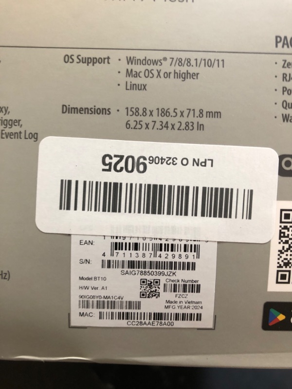 Photo 3 of ASUS ZenWiFi BT10 Tri-Band WiFi 7 Mesh, 18 Gbps, 6000 sq.ft (2pk), Dual 10G Ports, Security and Parental Controls Included, Smart Home Master SSIDs, 4G & 5G Mobile Tethering