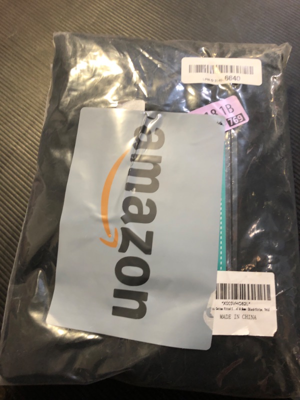 Photo 1 of 100% Egyptian Cotton Fitted Sheet Twin Size, 600 Thread Count, Single Fitted Sheet Only,16" Deep Pocket Sheet, Soft & Elastic Sateen Weave Bottom Sheet for Hotel & Home (Black-Stripe, Twin)