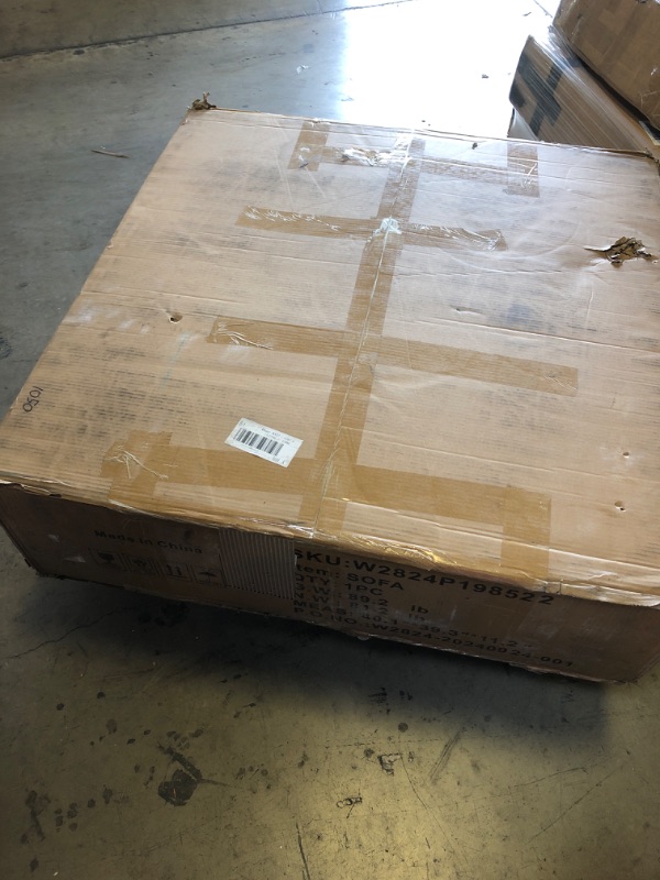 Photo 1 of EOVTK Oversized Modular Sectional Sofa, 160" Down Filled Comfort L-Shaped Deep Seat Cloud Couch with Movable Storage Ottoman for Living Room, White