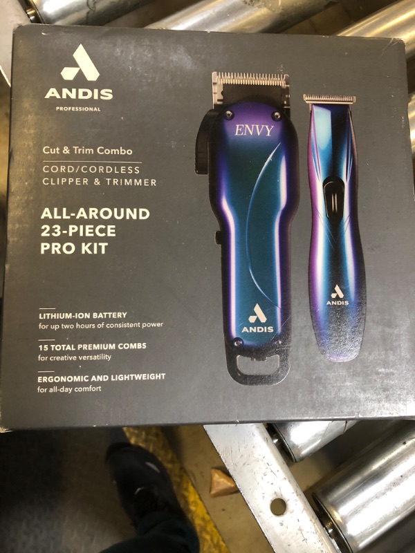 Photo 1 of Andis 560980 Limited Edition Galaxy Envy Li Cordless Clipper & Slimline Pro Cordless Beard Trimmer Combo Hair Cutting Kit