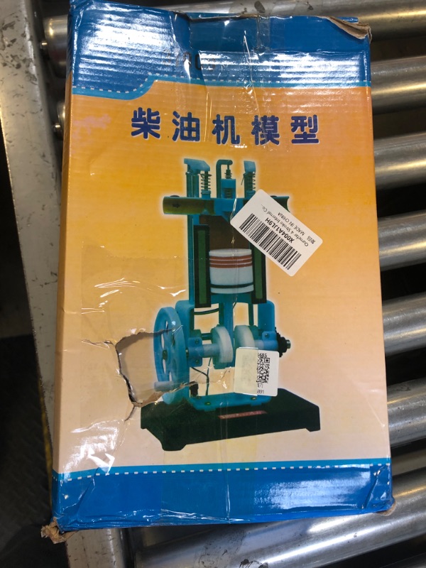 Photo 1 of Oumefar 4 Stroke Internal Combustion Engine Model Engine Model Four-Stroke Single-Cylinder Engine Model for Physics Mechanics Experiment Teaching Instrument