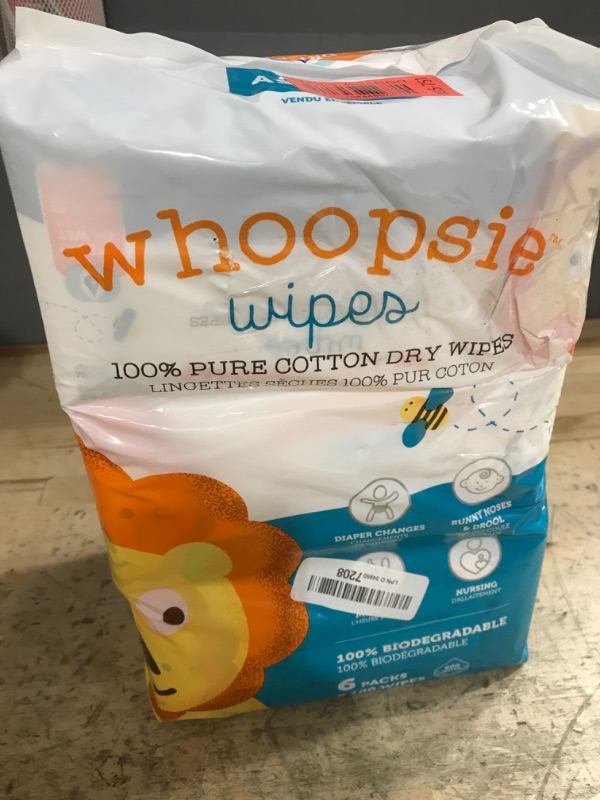 Photo 1 of 100% Pure Cotton Dry Wipes | 600 Count | Use Wet or Dry | Soft & Sensitive | Hypoallergenic | Extra Strong & Absorbent | Perfect for Diaper Changes, Runny Noses, Drool, Meal Time & Nursing