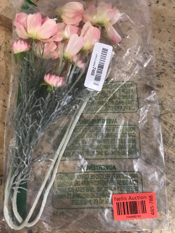 Photo 1 of 2 Pcs Artificial Flowers Plants Calliopsis Silk Flower Arrangements Wedding Bouquets Decorations Plastic Floral Table Centerpieces for Home Kitchen Garden Party Decor Approx 23.6'' High - Light Pink