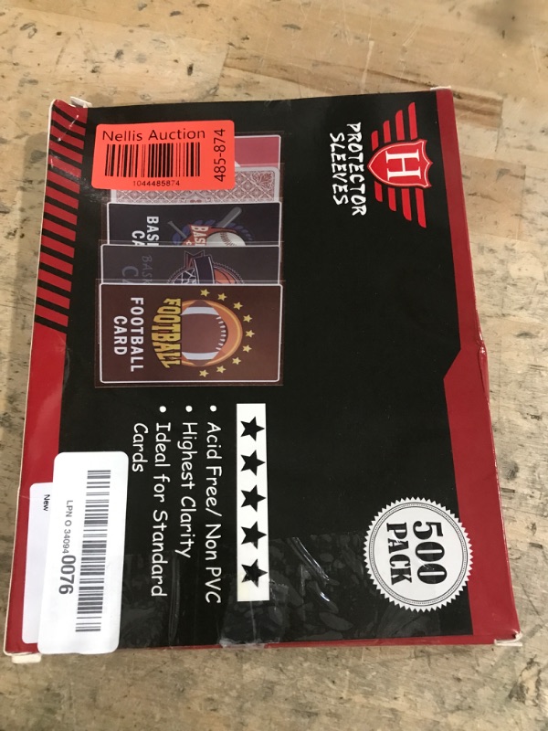 Photo 1 of 500 Counts Card Sleeves for Trading Cards, Soft Penny Card Sleeves Clear Plastic Card Protectors Fit for Baseball Card, Sports Cards, MTG Game Card Standard Cards