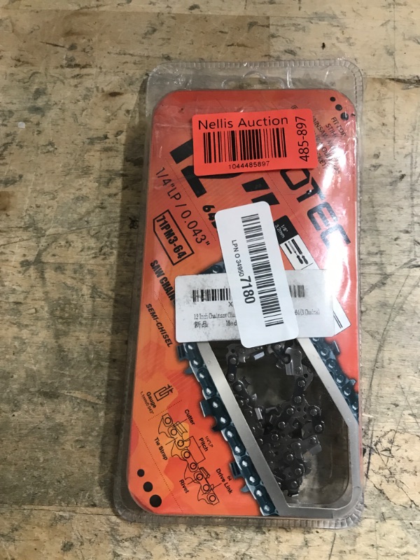 Photo 1 of 12 Inch Chainsaw Chain,Chain for 12 in Bar-1/4Pitch,043 Gauge,64 Drive Links- Fits For Stihl Pole Saw Chain 71PM3-64(3 Chains)