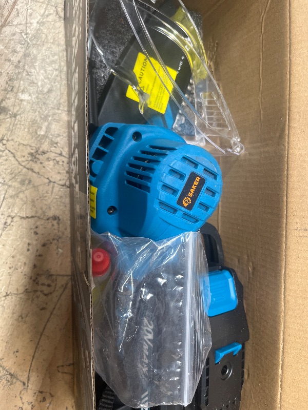 Photo 1 of (MISSING POWER CORD) Saker Mini Chainsaw,Portable Electric Chainsaws Cordless,Handheld Chain Saw Pruning Shears Chain Saws for Tree Branches,Courtyard,Household and Garden,Gift for Men Dad Husband Women