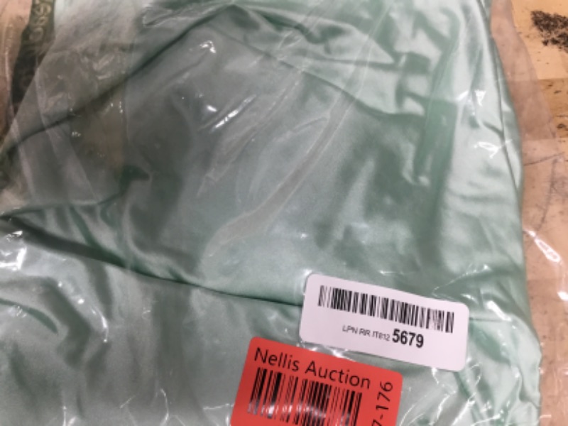 Photo 1 of (large)_ Memoriesea Women's Sexy One Shoulder Satin High Split Cocktail Wedding Party Maxi Dress Sage