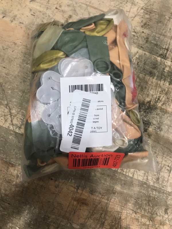 Photo 1 of Amandir 153pcs Sage Green Balloon Garland Arch Kit, Different Sizes 18 12 10 5 inch Green Blush Gold Latex Metallic Confetti Gold Balloons for Birthday Baby Shower Wedding Safari Forest Decorations