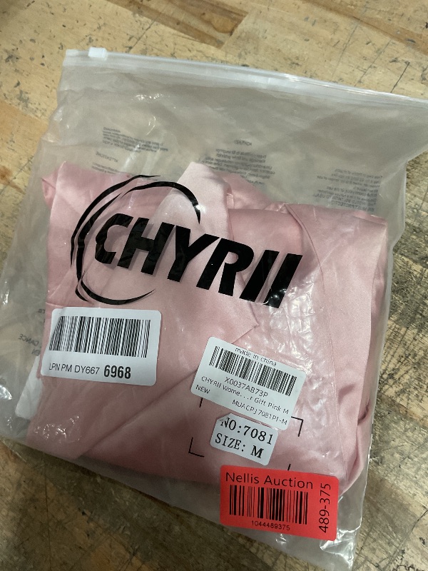 Photo 1 of *TOP M, BOTTOM XS* CHYRII Women's Sexy Silk Satin Two Piece Pajamas Sets Ruffled Cami Tops Shorts Sleepwear Gift Pink M