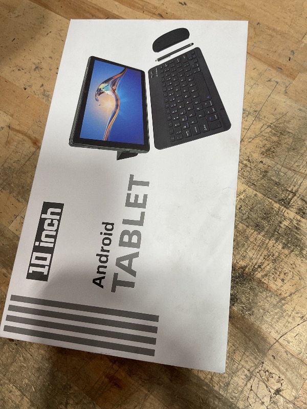 Photo 1 of Android 15 Tablet 10 Inch, 18GB RAM+128GB ROM/2TB Expandable, 2 in 1 Tablets with Keyboard Case Mouse Stylus, 2.0GHz Quad-core Processor, 1280*800 IPS HD Screen, 5G WiFi6 BT 5.0, 8MP Camera Tableta