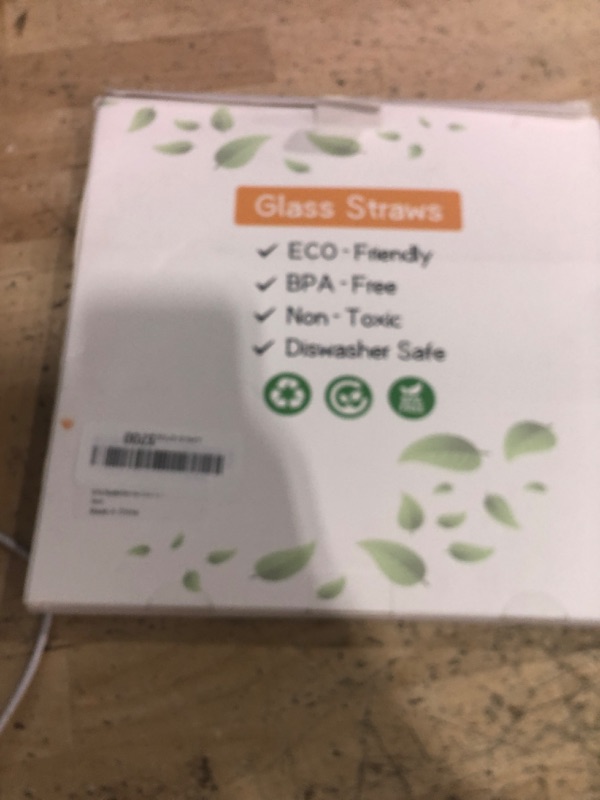 Photo 1 of 10 Pcs Reusable Bent Short Glass Straws,6''x10 mm Colorful Cocktail Glass Straws Shatter Resistant with 2 Cleaner Brush for Whiskey,Coffee,Juice,Soda Drinks,Teas