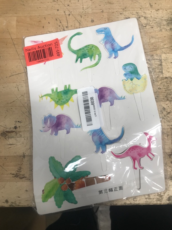 Photo 1 of 36 Pcs Pink Dinosaur Cupcake Toppers - Pink Dinosaur Party Decorations and Girl Dinosaur Party Cupcake Toppers