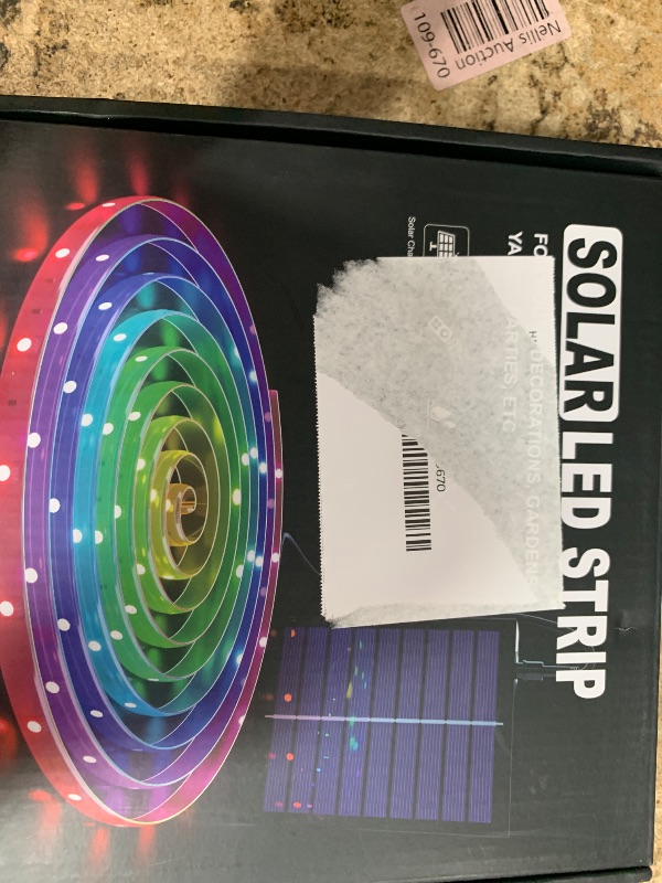 Photo 1 of 32.8FT Solar Outdoor LED Strip Light, Solar Garden RGB Strip Light Decoration, IP66 Waterproof Decorative Rope Lights with Remote Control for Yard Trees Garden (10M A Sets with Adhesive, 2nd Gen)