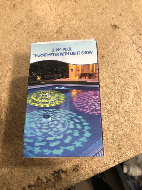 Photo 1 of Likiyol 2025 New Solar Digital Pool Thermometer Floating Easy Read with Light Show & Remote, Pool Temperature Thermometer IP68 Waterproof for Pools Ponds Hot Tubs