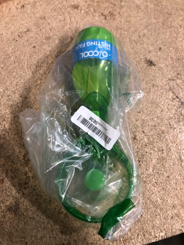 Photo 1 of O2COOL Deluxe Handheld Battery Powered Water Misting Fan (Green)