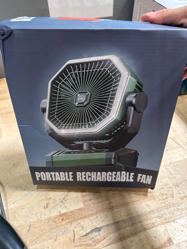 Photo 1 of Portable Fan 24000mAh Battery Powered with Remote & LED, 4 Speed Strong Airflow, Desk/Camping/Outdoor/Gym Fan for Office Travel Treadmill Camping Gear