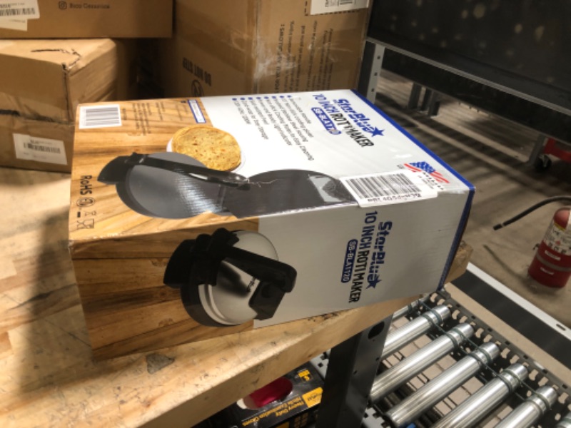 Photo 1 of 10inch Roti Maker by StarBlue with FREE Roti Warmer and Removable Handle - The automatic Stainless Steel Non-Stick Electric machine to make Indian style Chapati, Tortilla, Roti AC 110V 50/60Hz 1200W
