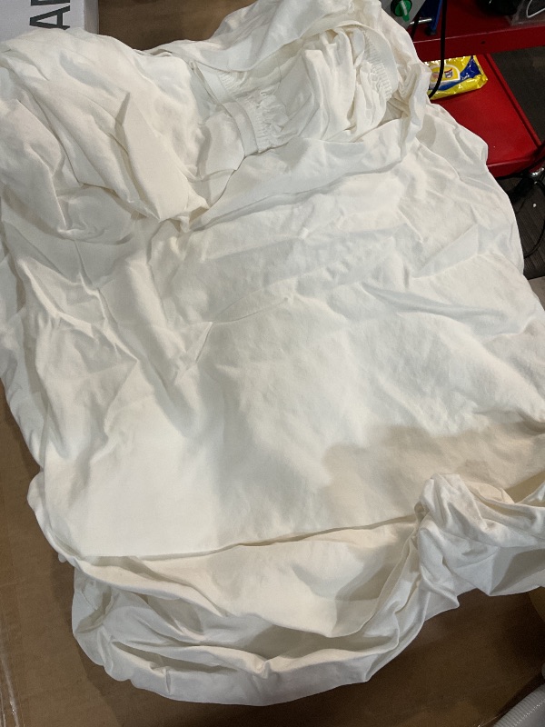Photo 1 of (See images) Thread Spread Luxury Egyptian Cotton King Fitted Sheet - 1000-Thread-Count 16" Sateen Weave, Extra Long Staple King Size - White