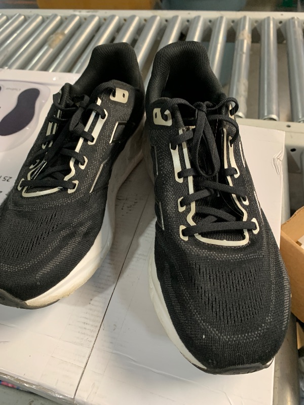 Photo 1 of ***(HEAVILY USED/ MINOR DAMAGE)***New Balance Women's Fresh Foam 680 V8 Running Shoe, Black/Light Gold Metallic/Black Metallic, 10.5 Wide
