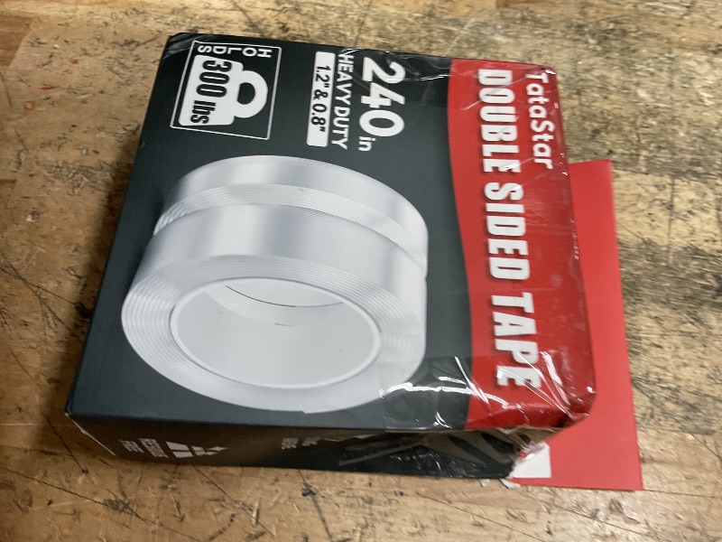 Photo 1 of 2 Rolls Double Sided Tape Heavy Duty - 240" x 1.2" & 0.8" - Removable Nano Tape for Poster Carpet Picture Hanging Strip Rug Wall Outdoor - Clear & Strong Adhesive Multipurpose Mounting Tape - 20 Feet