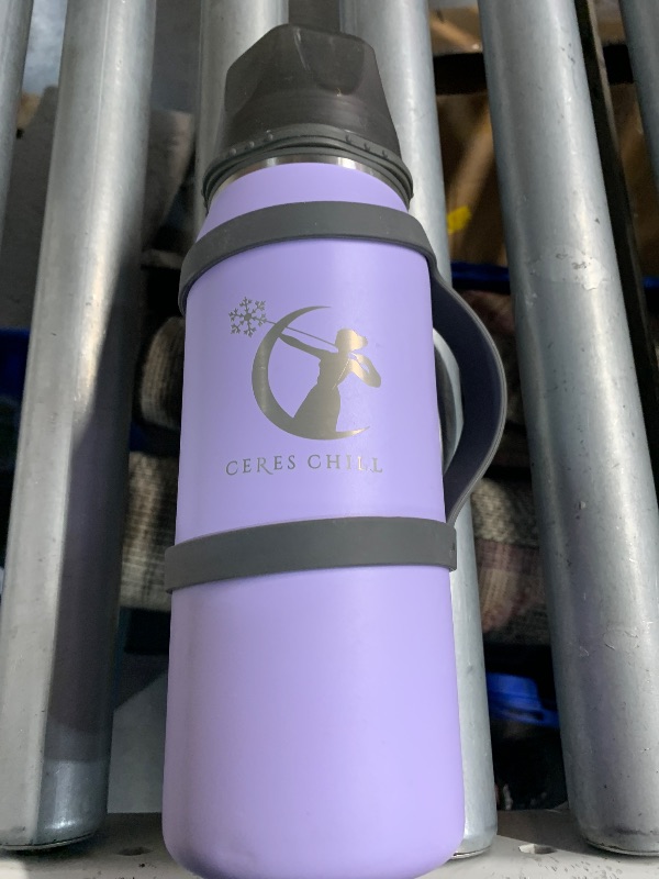 Photo 1 of ***(HEAVILY USED/ MINOR DAMAGE)***Momcozy 22oz Portable Breast Milk Cooler for Outdoor, Life Saver with 360° Total Cooling for 24 Hours, Larger Capacity Travel Breastmilk Chiller with 2pcs Baby Bottles for Breastmilk Storage, Purple