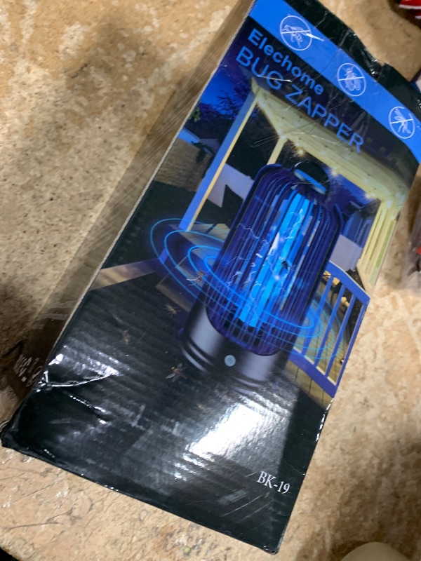 Photo 1 of ***(HEAVILY USED/ MINOR DAMAGE)***Bug Zapper for Indoor Outdoor, Rechargeable Mosquito Zapper with 3600V High Powered, Electric Pest Control Insect Fly Zapper Can Attract Gnats, Mosquitoes, Flies, Moths for Home, Patio