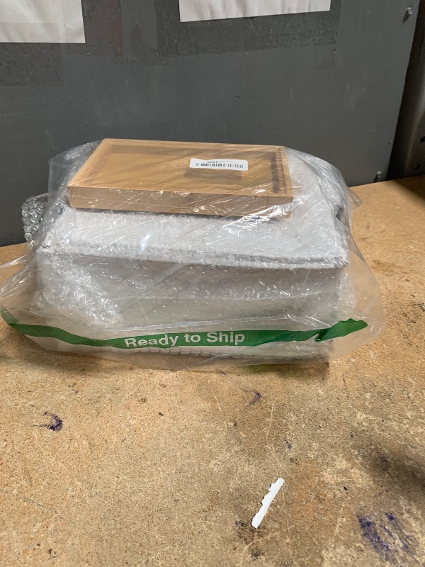 Photo 1 of 2 Pack Glass Laundry Detergent Dispenser with Tray & 8 Labels,50 Oz Laundry Soap Container for Laundry Room Organization Detergent Storage Containers for Powder & Liquid Detergent(Bamboo lid)