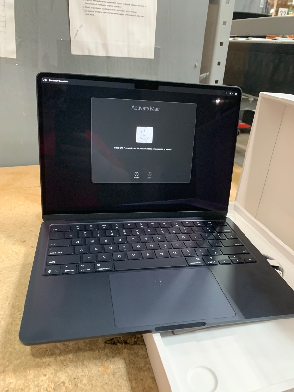 Photo 1 of *RECOVERY NEEDED* Apple 2025 MacBook Air 13-inch Laptop with M4 chip: Built for Apple Intelligence, 13.6-inch Liquid Retina Display, 16GB Unified Memory, 256GB SSD Storage, 12MP Center Stage Camera, Touch ID; Midnight
