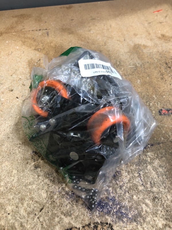 Photo 1 of 2" Caster Wheels, Casters Set of 4 Heavy Duty - ASRINIEY Orange PU Castors, Top Plate Swivel Wheels, 4-Pack Industrial Casters with Brake, Locking Caster for Furniture and Workbench