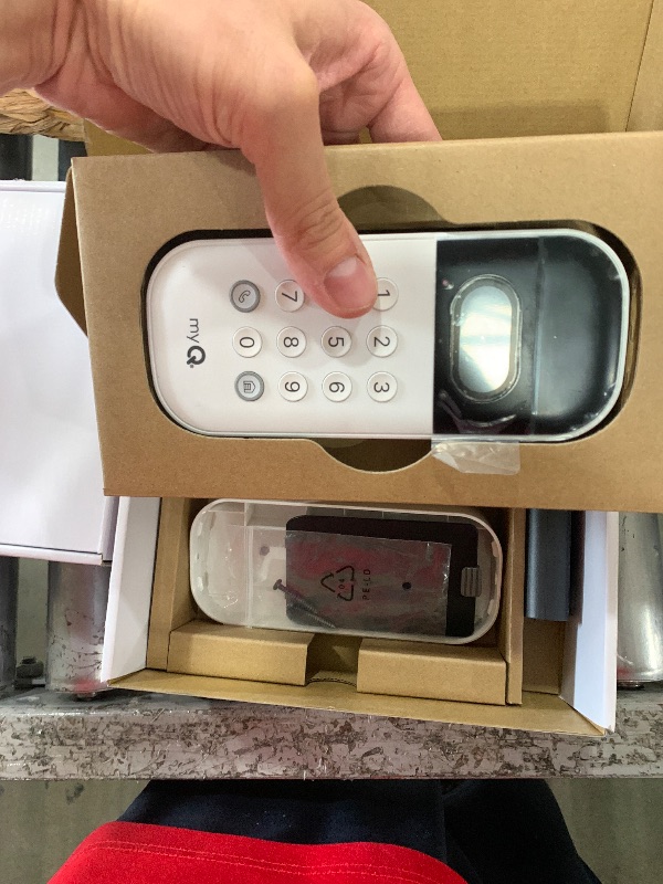 Photo 1 of ************Missing parts- charging wire and screws************
myQ Smart Garage Door Video Keypad with Wide-Angle Camera,Customizable PIN Codes,and Smartphone Control–Take Charge of Your Garage Access Works with Chamberlain, LiftMaster and Craftsman open