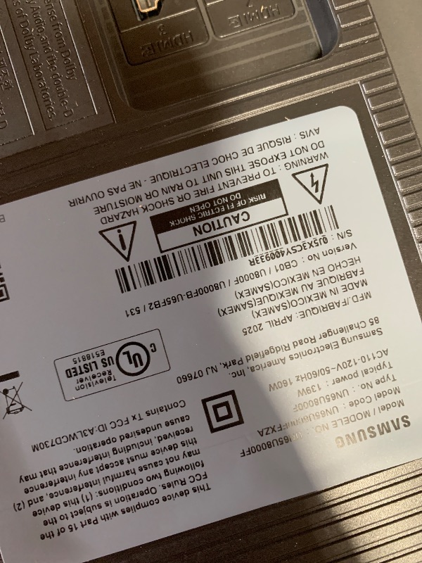Photo 1 of ***********SCREEN DAMAGED, NON-FUNCTIONAL, FINALK SALE************
Samsung 65-Inch Class Crystal UHD U8000F 4K Smart TV (2025 Model) Endless Free Content, Crystal Processor 4K, MetalStream Design, Knox Security, Works with Alexa