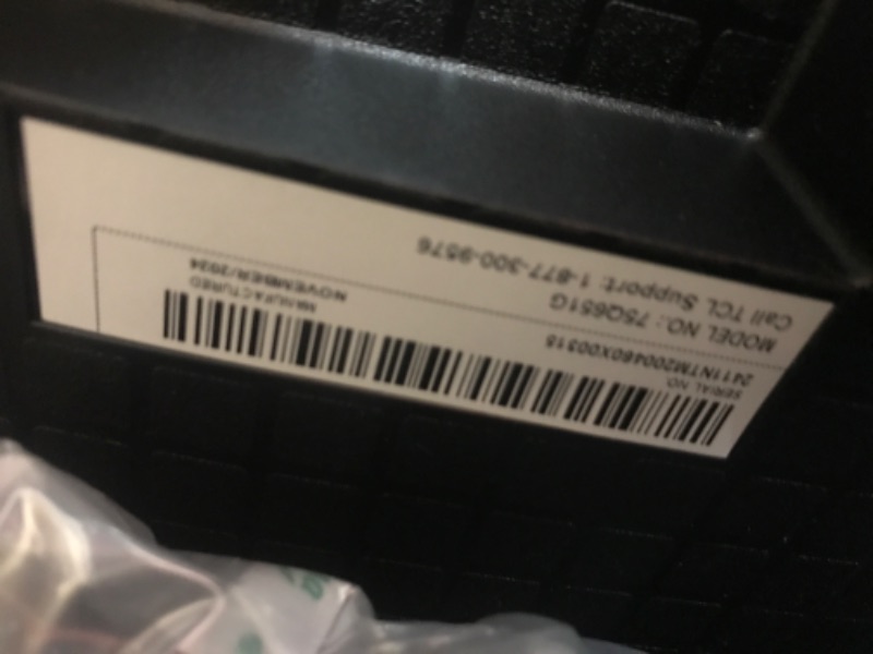 Photo 1 of ************SCREEN CRACKED, NON-FUNCTIONAL, FINAL SALE*************
TCL 75-Inch Q65 QLED 4K UHD Smart TV with Google TV (75Q651G, 2024 Model) Dolby Vision, Dolby Atmos, HDR Pro+, Game Accelerator Enhanced Gaming, Voice Remote, Works with Alexa, Streaming 