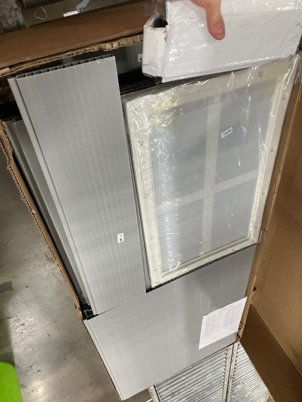 Photo 1 of **********PARTIAL ITEM, THIS IS ONLY CARTON 2 OUT OF 2**********
DWVO 5x3ft Resin Outdoor Storage Shed with Floor, Waterproof Lockable Storage Shed with Window, Plastic Outside Tool Storage for Garden, Backyard, Patio, Lawn, Gray