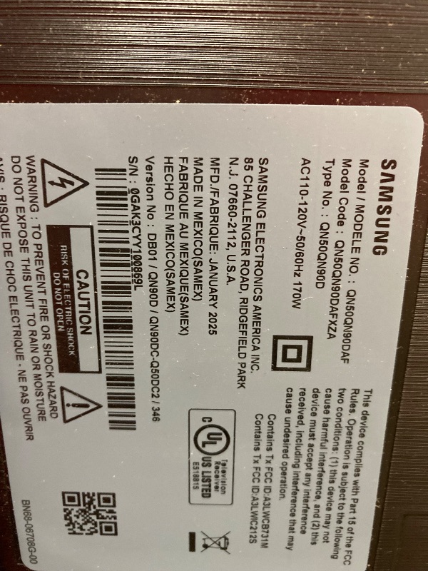 Photo 1 of **SMASHED SCREEN FINAL SALE**Samsung 50-Inch Class Neo QLED 4K QN90D Series Mini LED, Neo Quantum HDR+ Smart TV w/Dolby Atmos, Object Tracking Sound+, Motion Xcelerator, Real Depth Enhancer Pro, Alexa Built-in (QN50QN90D, 2024)