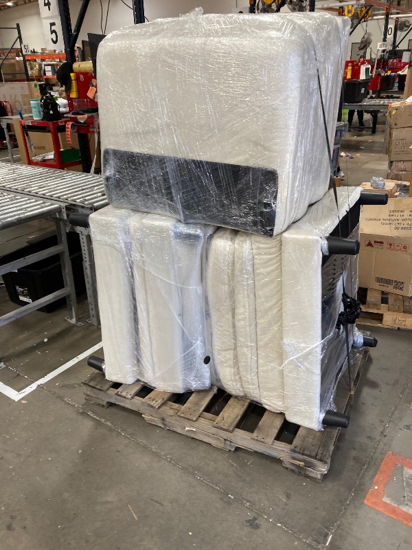 Photo 1 of *** PARTIAL SET *** Vesgantti 142" U Shaped Sectional Couch, Comfy Cloud Modular Sectional Sofa with 2 Ottoman Deep Seat Chenille Modern Cloud Sofa, Modular Sofas for Living Room, Bedroom and Apartment, Cream White