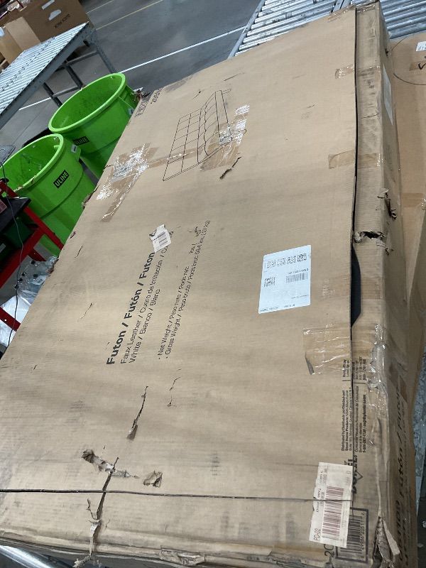 Photo 1 of *****PARTS ONLY******DHP Nola 69 Inch Futon Sofa Bed, Modern Armless Upholstered Couch Sleeper with Tufted Back and Seat for Small Spaces, Faux Leather, White