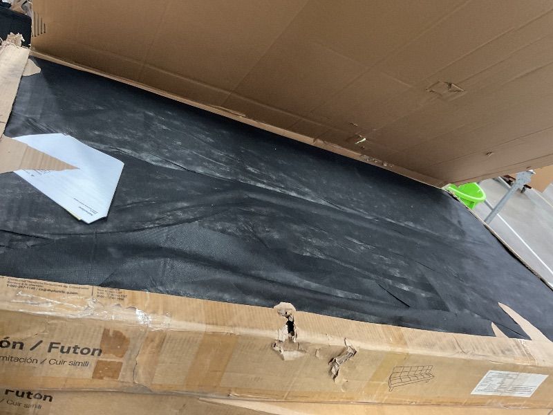 Photo 1 of *****PARTS ONLY******DHP Nola 69 Inch Futon Sofa Bed, Modern Armless Upholstered Couch Sleeper with Tufted Back and Seat for Small Spaces, Faux Leather, White